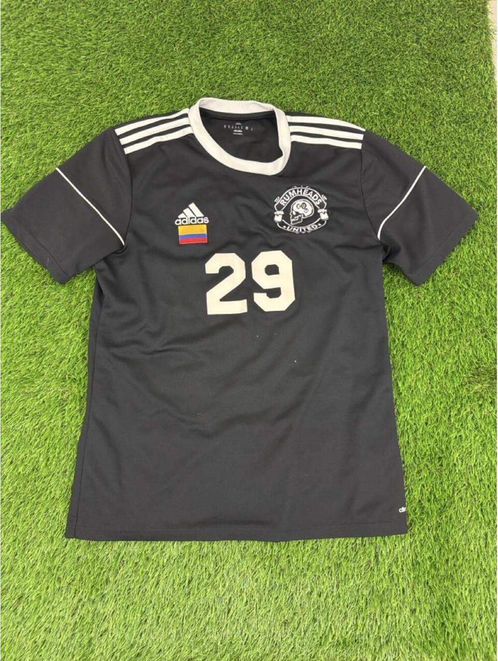 Columbia Run Heads United Adidas Soccer Jersey Black Number 29 Football Shirt